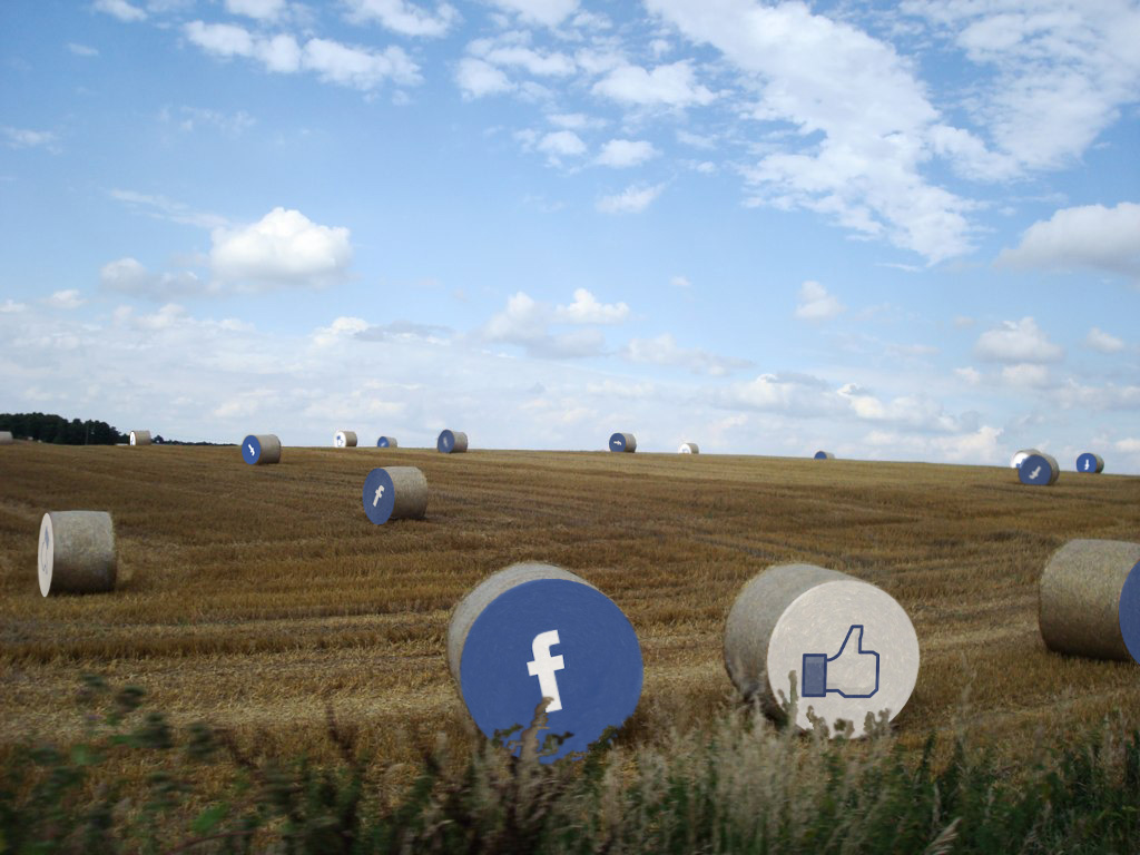 Bauern machen jetzt das mit Facebook | CC-BY-SA - basierend auf einer Landschaftsaufnahme von Straßenkatze