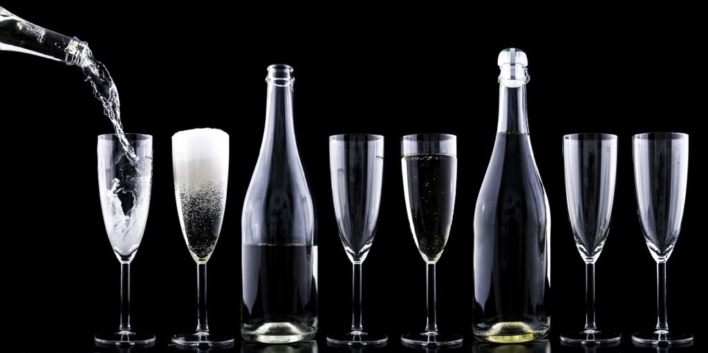 Jubiläum-Champagner-Feiern