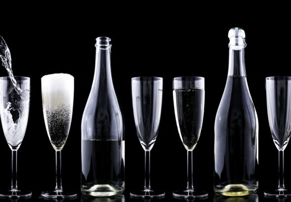 Jubiläum-Champagner-Feiern