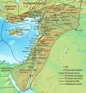 Karte der römischen Provinzen im Nahen Osten um 400 v. Chr.